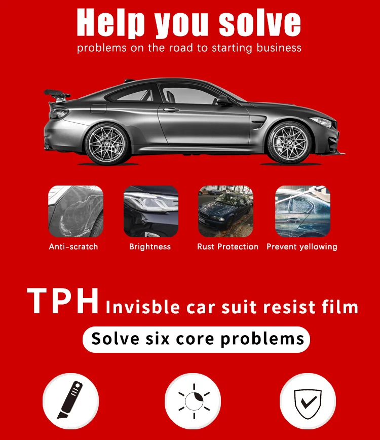 1.52x15m Matte Tph Ppf Car Body Clear Paint Protection Film Transparent