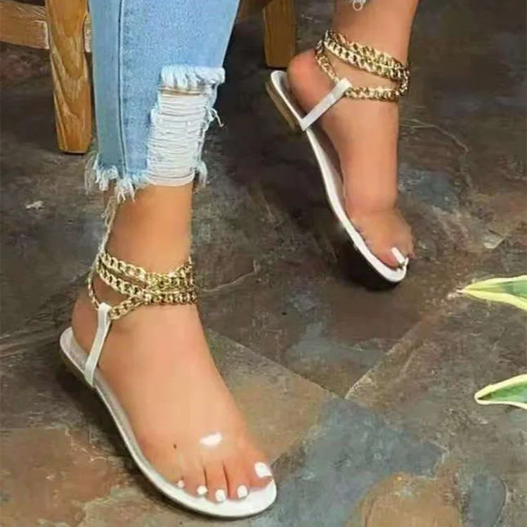 Zapatos planos transparentes de PVC personalizados Sandalias de Playa de  Jalea - China Moda y moda precio