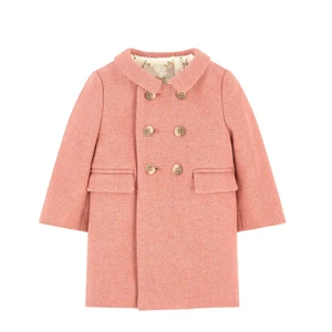 European Autumn Fashion 2026 Kids Winter Coats Girls Long Woolen Breathable Eco-Friendly Coat