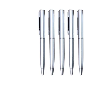 Customized Logo 10cm Plastic Advertising Ballpoint Pen Rotating Design 1.0mm Writing Width Factory Wholesale Simple Style