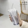 + transparent lid + transparent glass straw White55