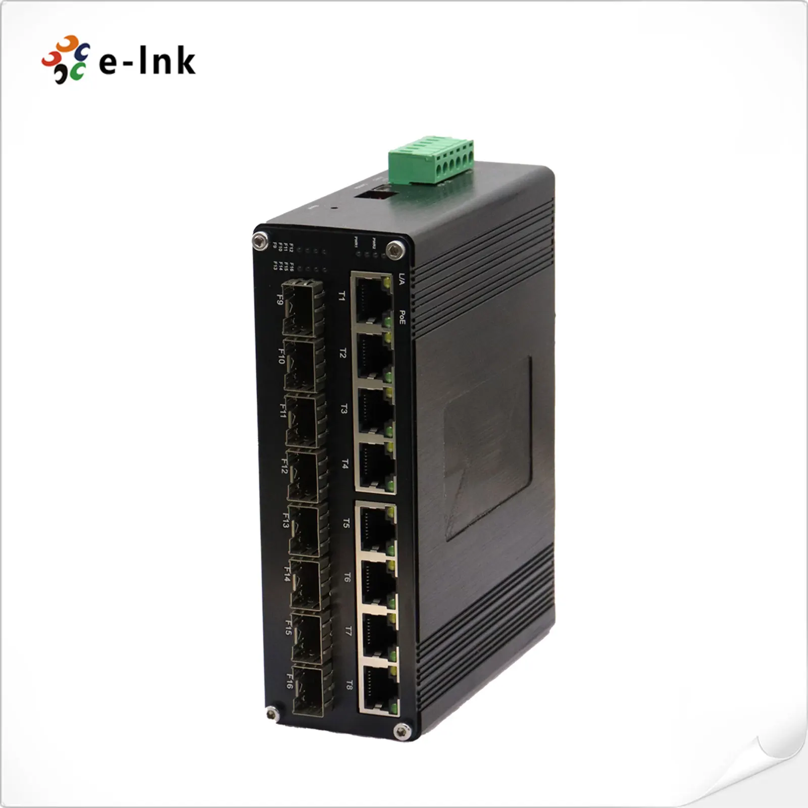 Industrial 8 Port Gigabit Managed Ethernet Switch 8 X SFP 8 X GE PoE Network Switch Layer 2+ Managed