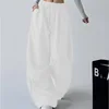 Pantaloni bianchi a gamba dritta in cordura