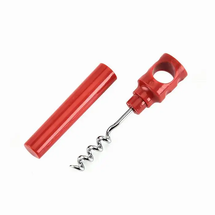 Custom printed advertising multicolor portable plastic pocket corkscrew traveling wine opener