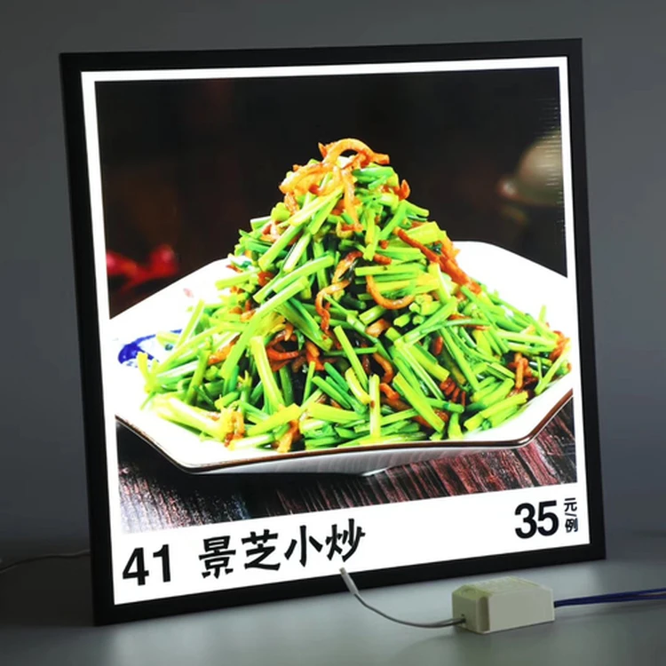 Luminous Fast Food Light Box LED Menu Board Display Desktop Advertising Light Box