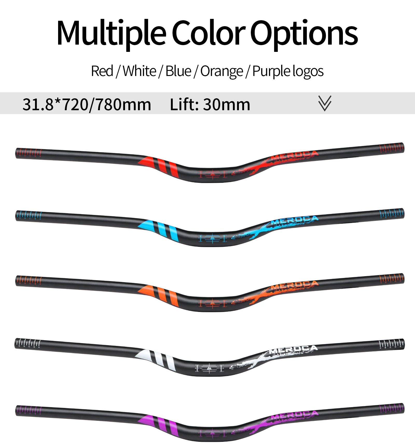 Aluminum Alloy Mountain Bike Handlebar with Swallow Handle 31.8*780mm/720mm Lifting Speed Cross-Country Mtb Handle Bar