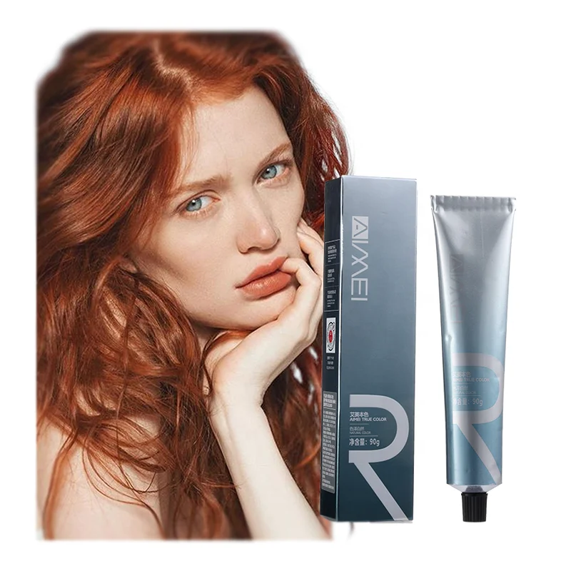 Private Label Hair Salon Products Lovely Sunshine Red Colour Permanent Hair Dye Cream Organic Hair Color Cream