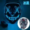 Maschera per gli occhi biforcuta a forma di V blu ghiaccio insanguinata
