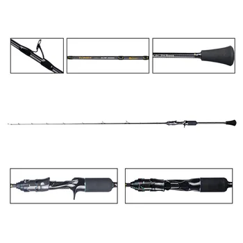 Japan Toray Carbon Fiber 2 Sections Slow Pitch Jigging Rods Hard Power Solid Tip Boat Spinning Casting Fishing Jig Jigging Rod – Metal Jig – view 3