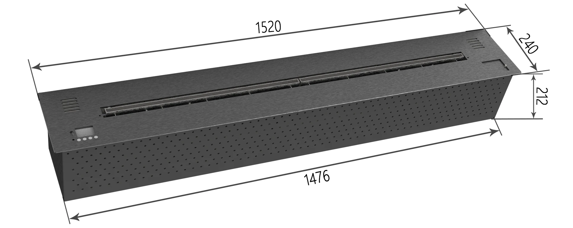 Electric Fireplace, Wall, 100-240v, 750 - detail 22