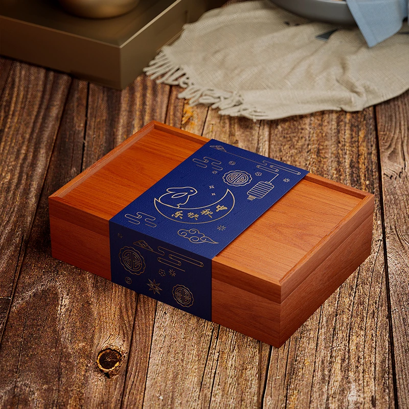 Luxury Packaging Wood Slide Top Box Unfinished Banboom Box With Sliding