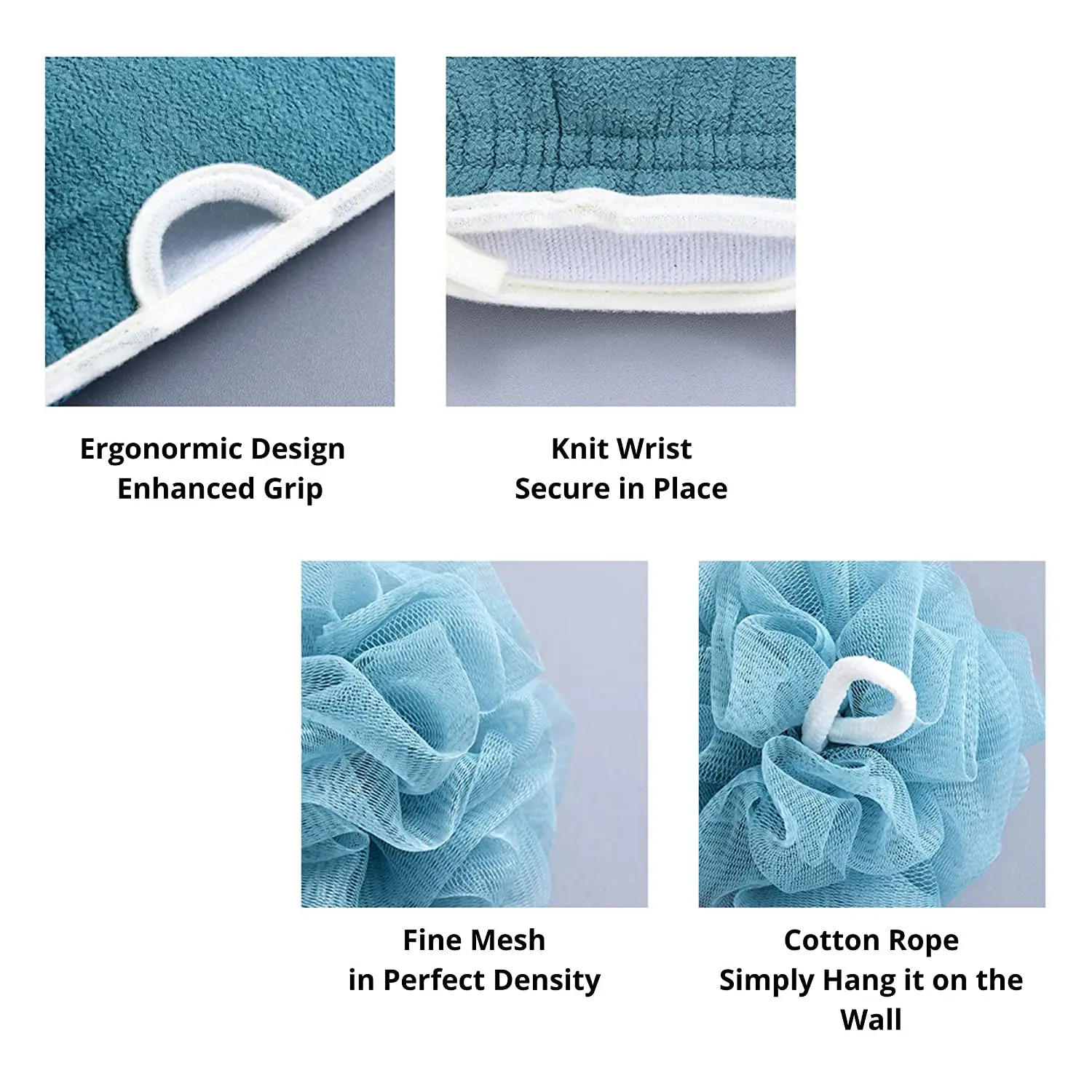 Exfoliating Back Scrubber Body Deep Clean Shower Bath Exfoliating Glove