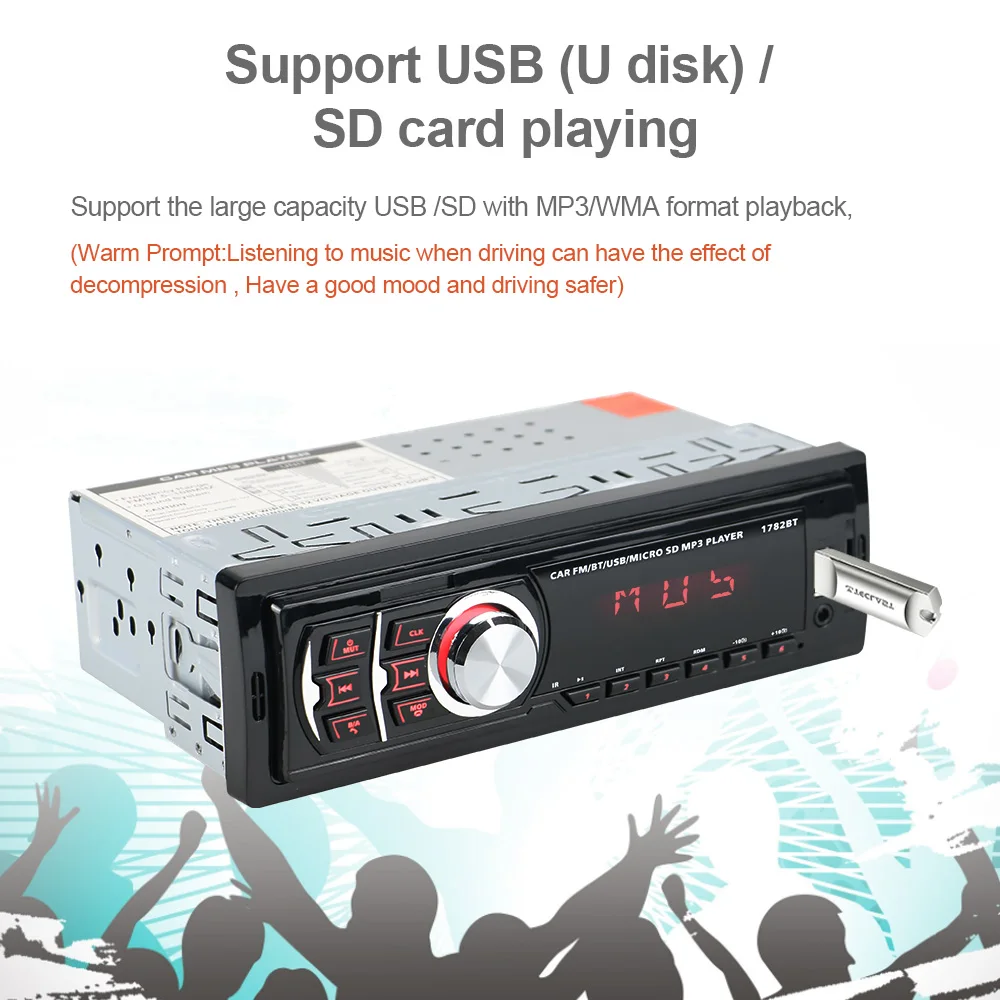 New Arrival 1din Car Radio Car MP3 Audio Player with BT Stereo System for Car Dashboard Player