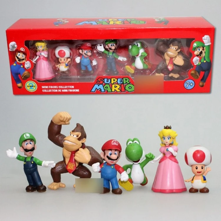 Wholesale Game Super Mario Bros Color Box Packing Mario Toy Mini ...