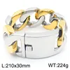 Brazalete de acero en tono dorado