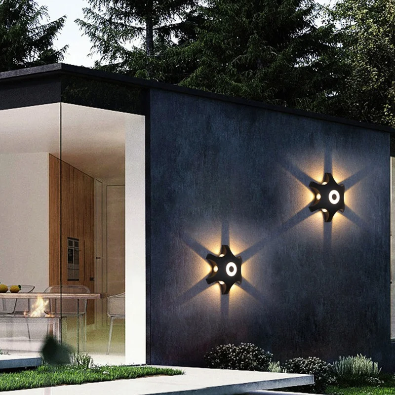 壁ブラケットライト屋外ヴィラガーデン防水シリンダーLEDランプ