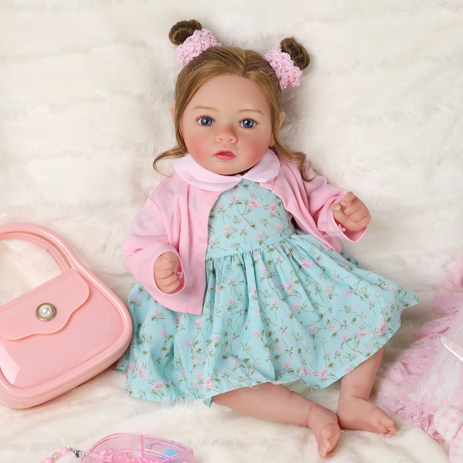 Gli occhi da 20 pollici aprono la bambola rinata della bambina