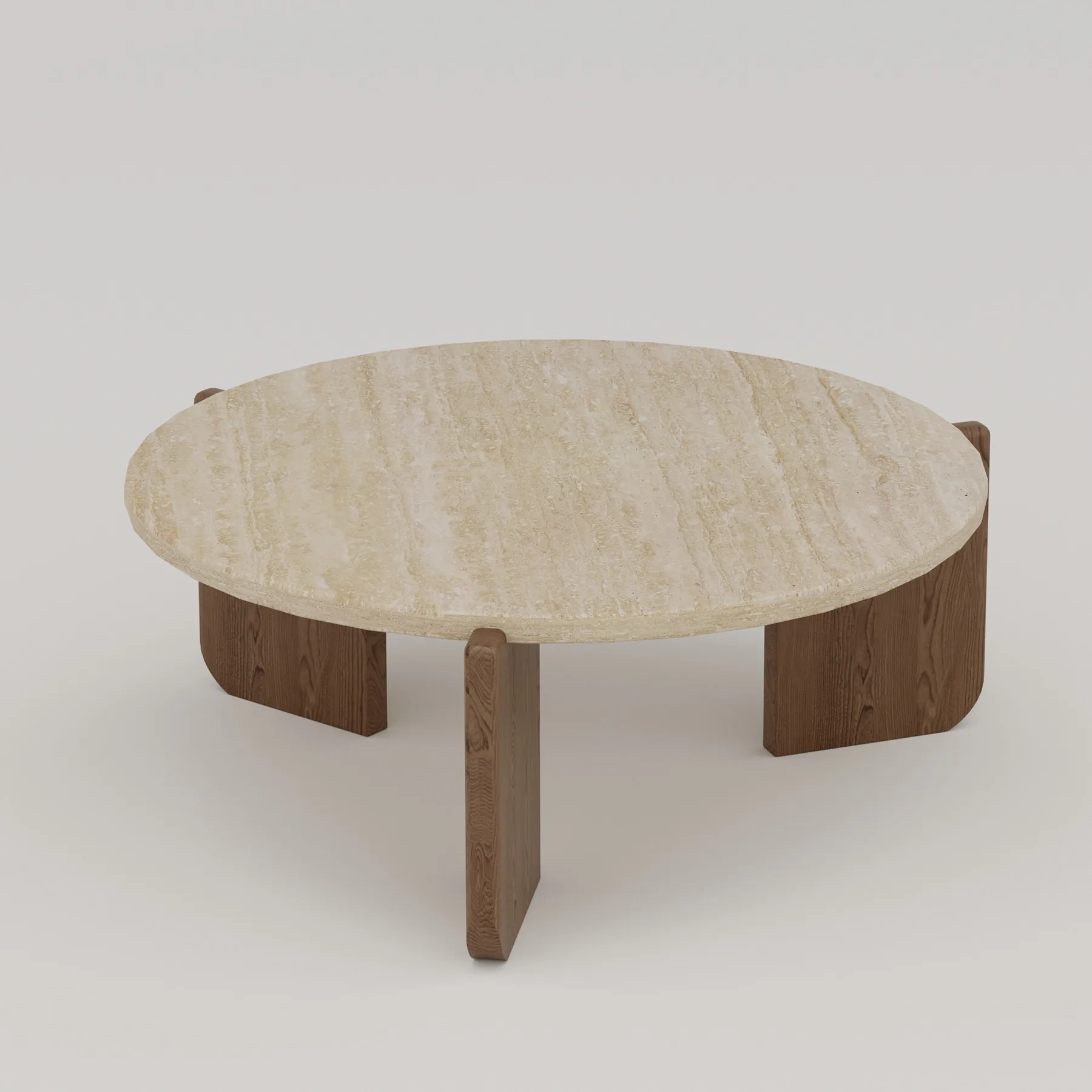 product modern luxury natural stone marble light coffee table wabi sabi style red oak for home dining and living room furniture-2