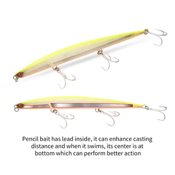 Cheery New 180mm 52g Tuna Fishing Bait High Quality Saltwater Long Casting Pencil Fishing Lures Minnow Lure – Minnow – view 3