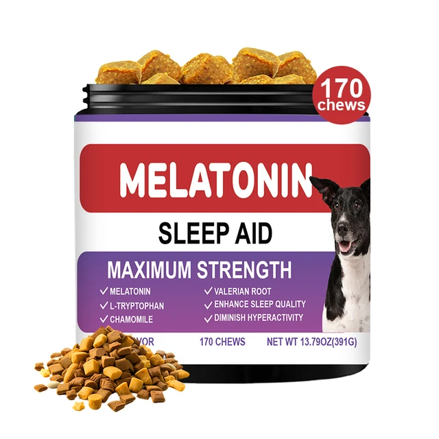 OEM Dog Sleep Support Melatonin Soft Pet Pain Relief Chews Secret Life Supplement of Puppy