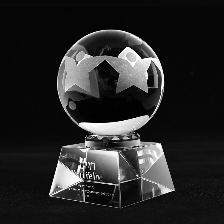 Fashion Creative Design Glass Trophy Custom Sports Events Business Crystal Award For Gift Crystal Trophy Cup