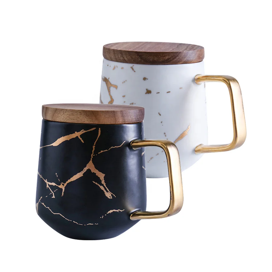 
Горячая Распродажа 2020, кофейные кружки, мраморный набор керамических чашек в европейском стиле с крышкой и логотипом на заказ 