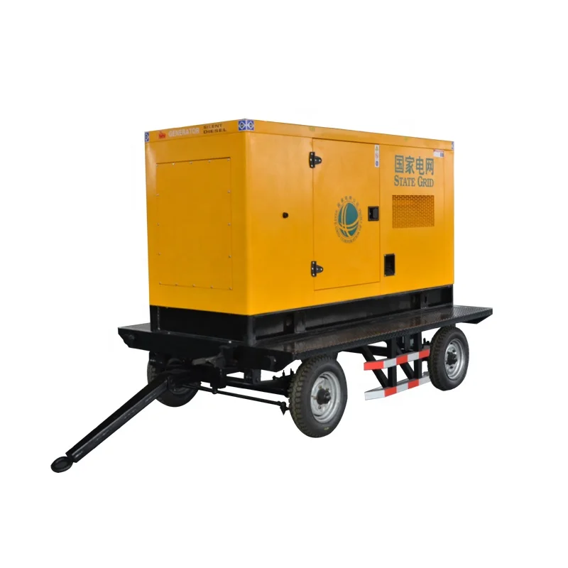 Trailer Type Generator 25kva Silent Portable diesel Generator Set 20kw Mobile Power Plant With cummins Engine