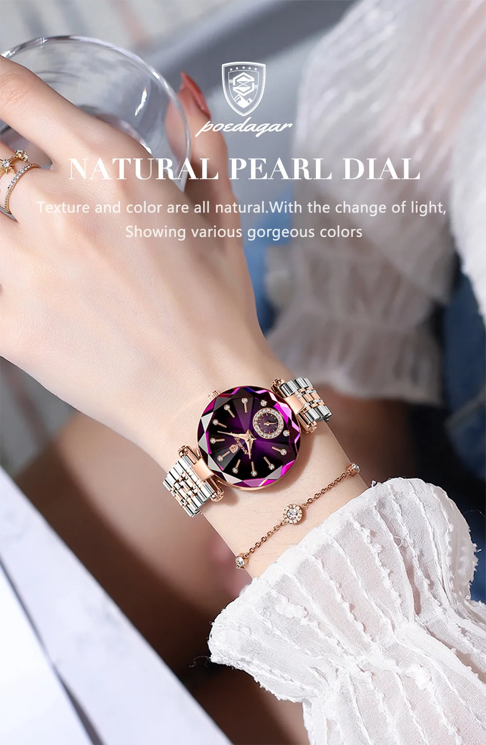 Poedagar 719 Women's Quartz Watch Reloj Mujer Woman Relojes Femeninos Fashion Temperament Small and Delicate Waterproof Watch