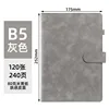 Cuaderno con hebilla magnética gris