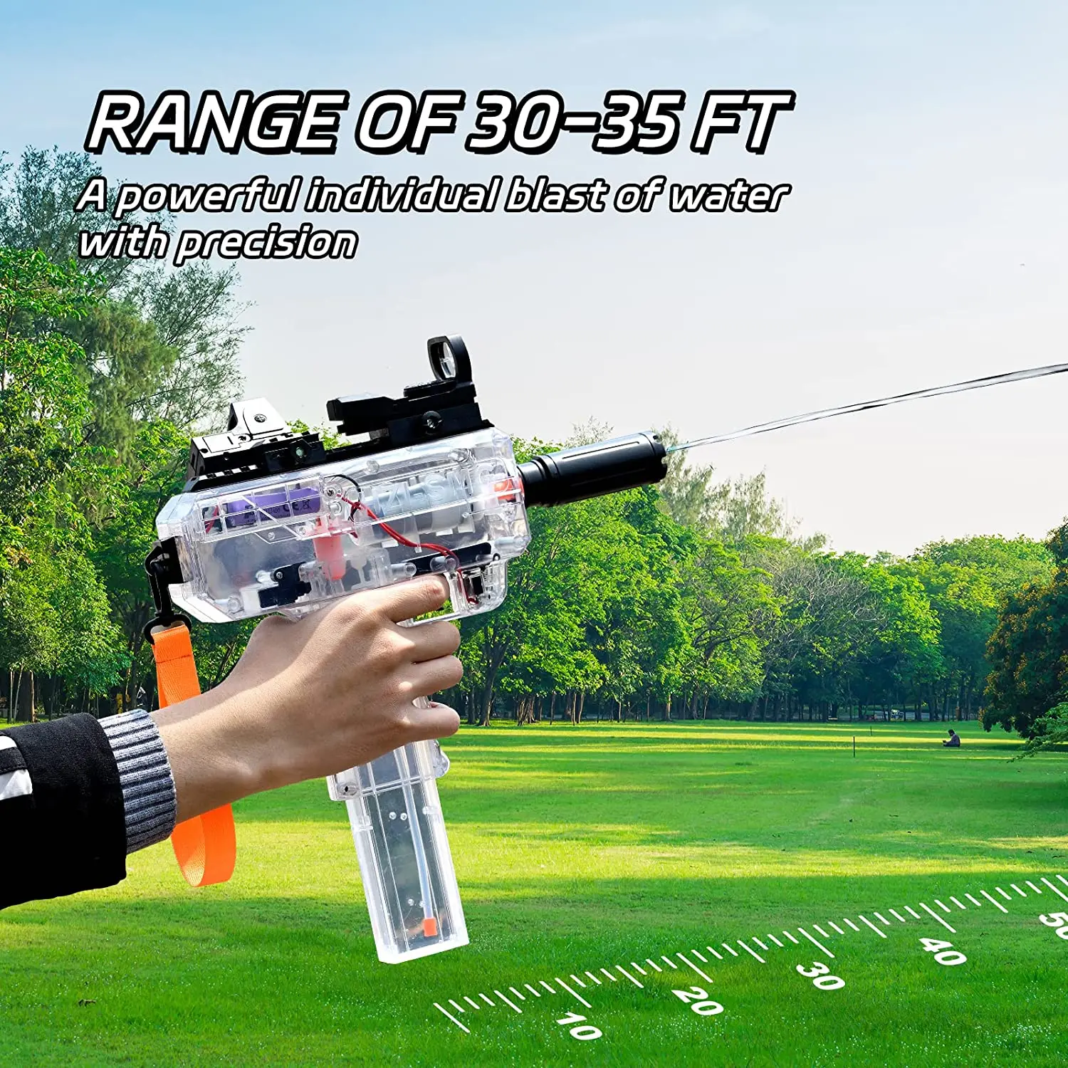 Electric Water Gun Up To 32 Ft Range Automatic Water Pistol High ...