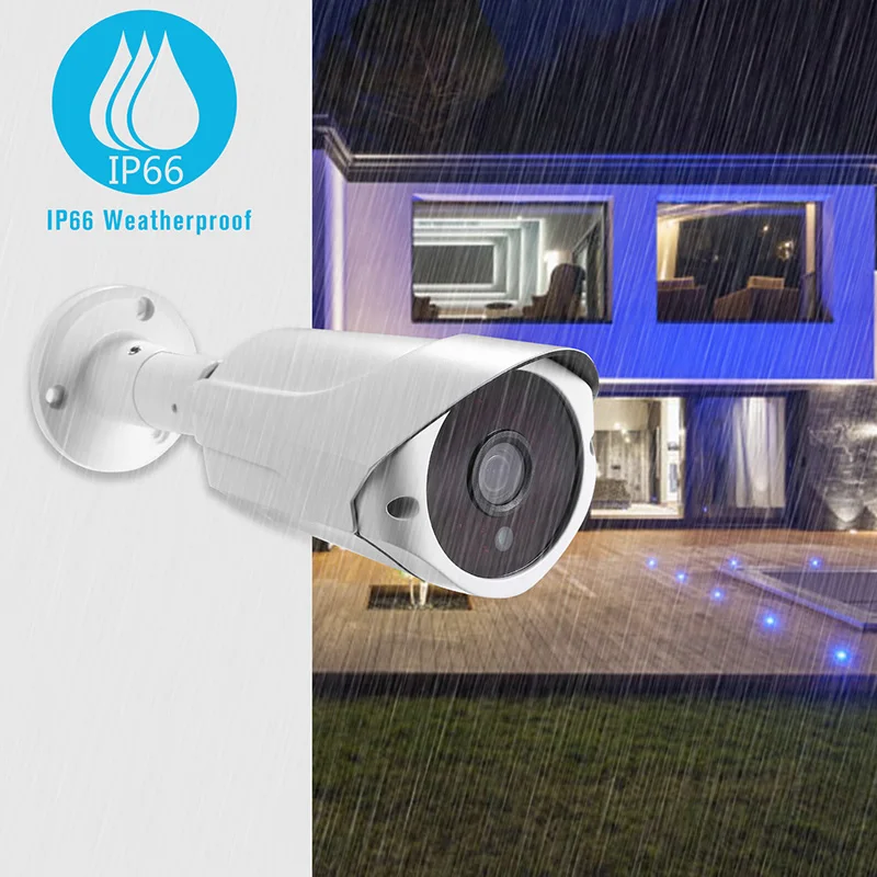 JideTech POE 2MP HD 1080P Security CCTV Camera De Surveillance IR Outdoor Night Vision Bullet IP Camera