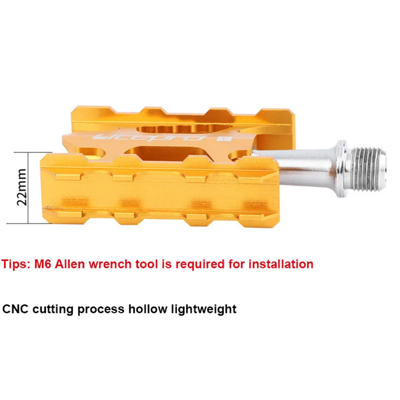 RIDERACE Cycling  Folding Bike Aluminum Alloy Non-slip Pedal MTB Road Riding Sealed Bearing BMX Universal Bicycle Pedal