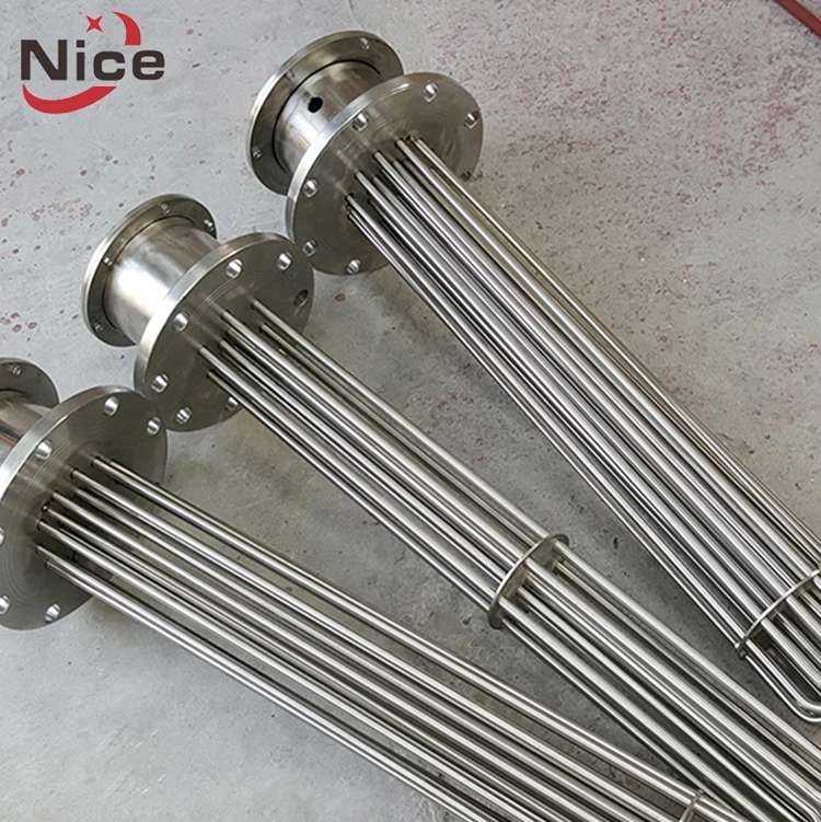 415v 45kw Electric Water Immersion Tubular Heaters with Flange for Clean Steam Boiler