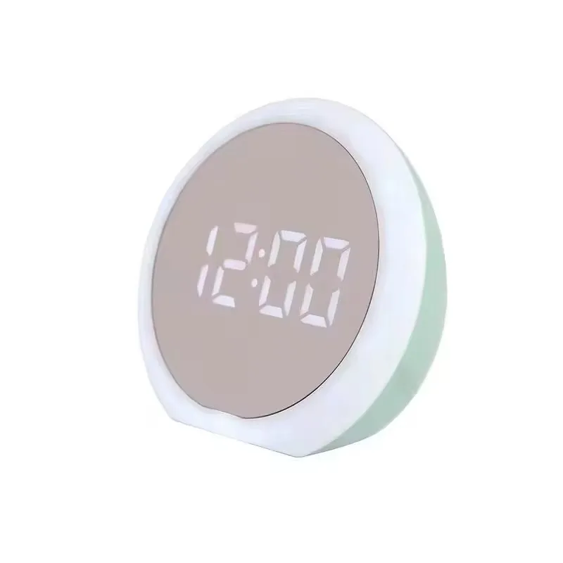 Wholesale Hemisphere Table Clock Digital Sun and Moon Temperature Drowsiness Cute Alarm Led Mirror Clock