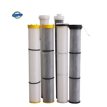 Pleated Polyester Dust Filter Element Powder Coating Industrial Cylinder Air Filter Cartridge