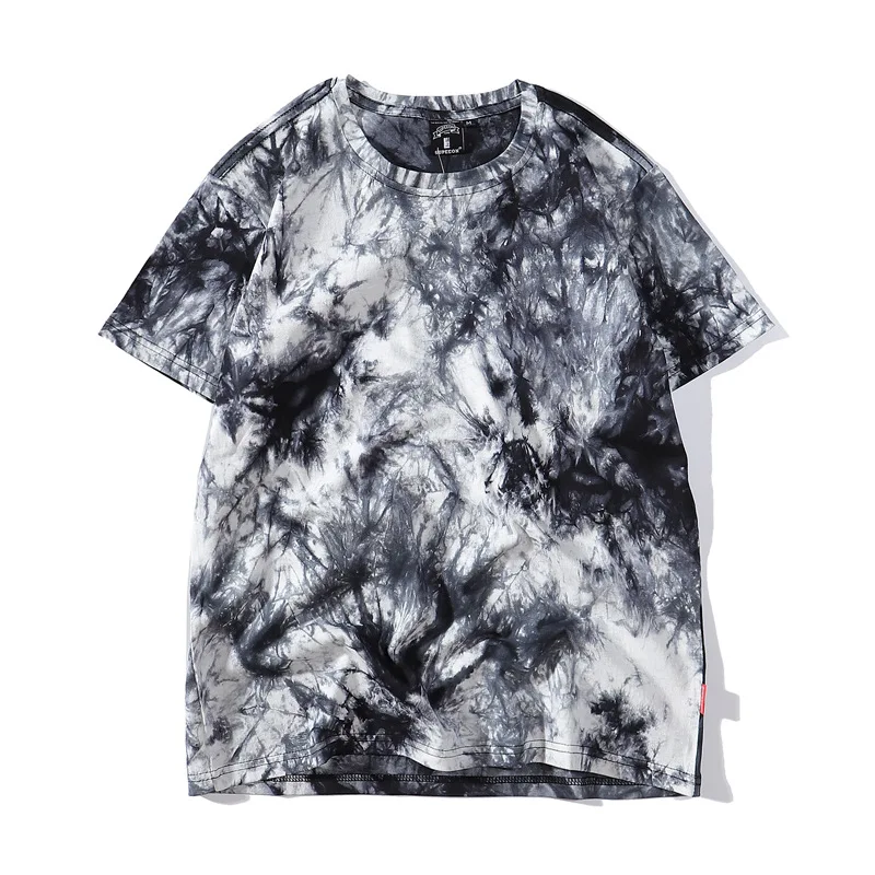 ☆【TARGETTO SEOUL】☆TIE DYE KNIT TEE SHIR.T☆Tシャツ☆ Wholesale Tie Dye T Shirt 2025 Hip Hop Colorful Custom Logo