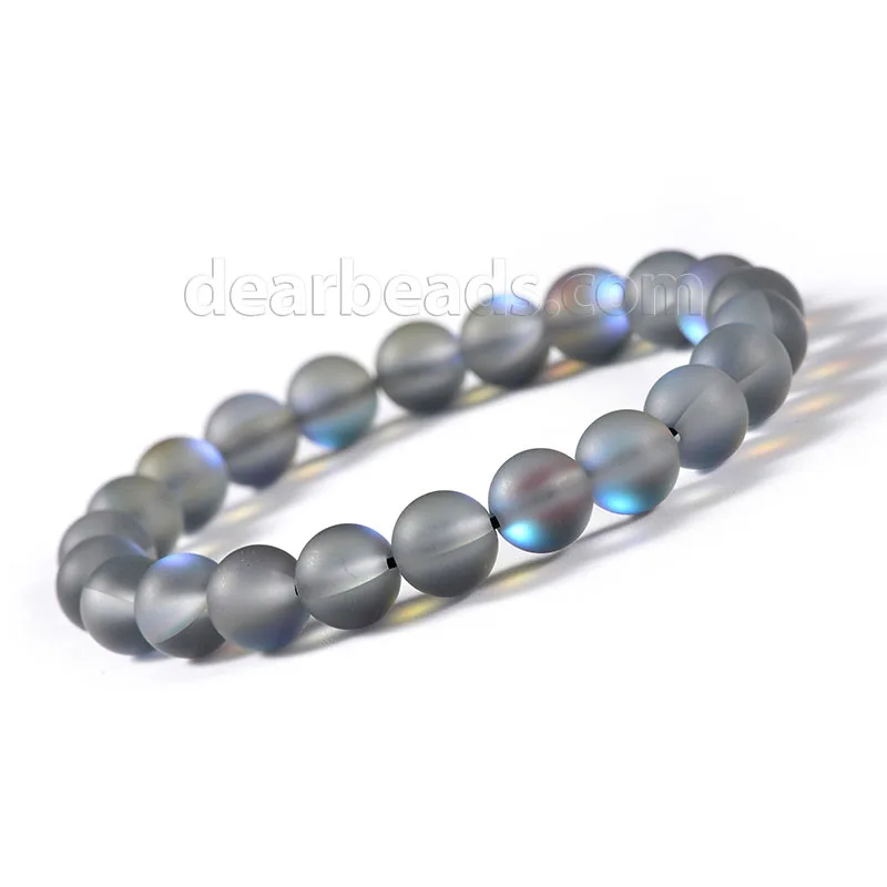 Multi Colors Matte Mystic Aura Quartz Beaded Bracelet Crystal Beads for Jewelry Making 6mm 8mm 10mm