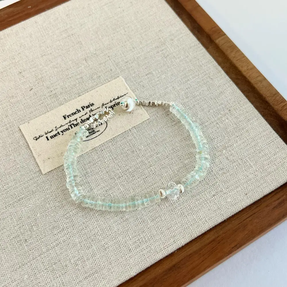 KAKODIY Natural Topaz Women's Bracelet Matte 925 Sterling Silver Jewelry Bead Bracelet detail 4