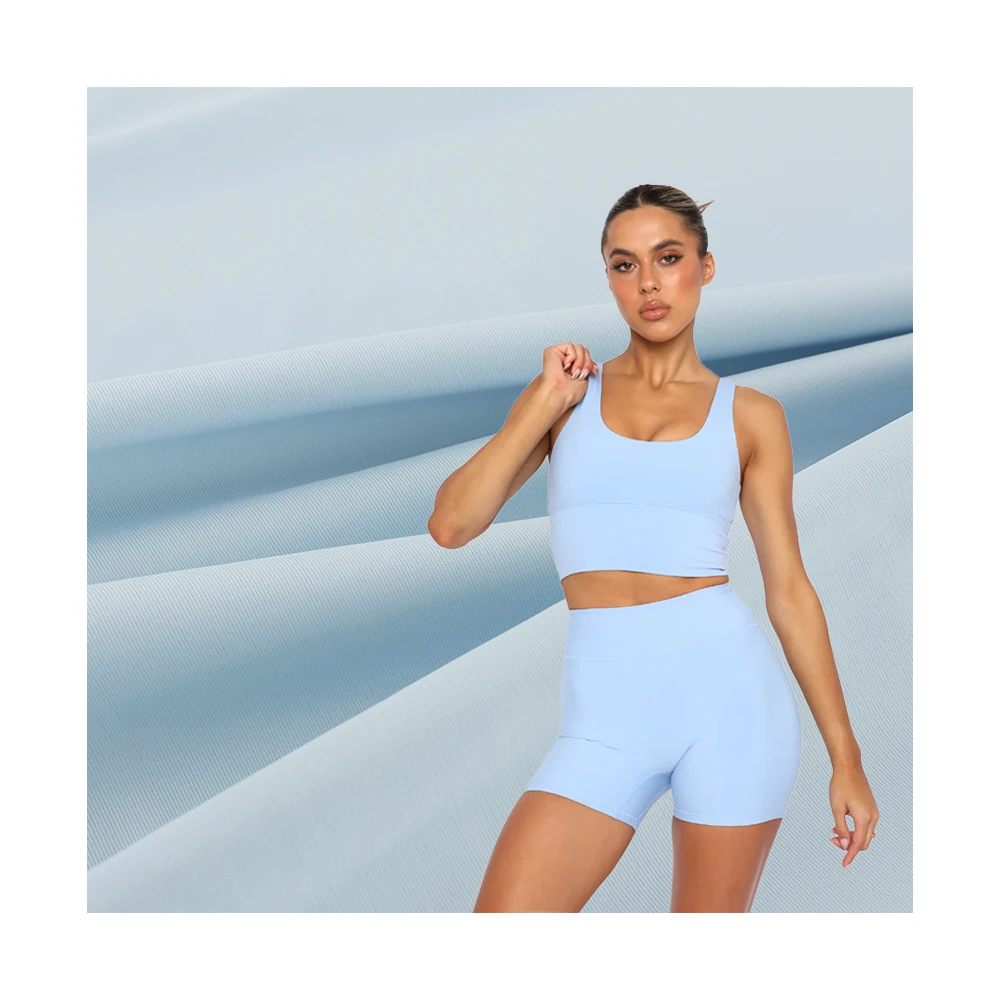 340 Gsm Polyester Spandex Swim Fabric 4 Way Stretch Knit Fabric