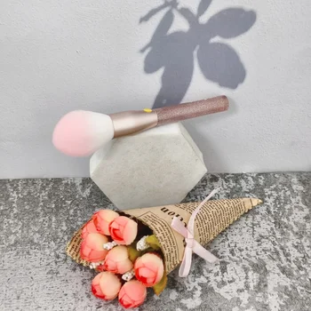 Pink Gradient Blush Brush Cute Girly Heart Beginner Portable Contour Setting Powder Brush