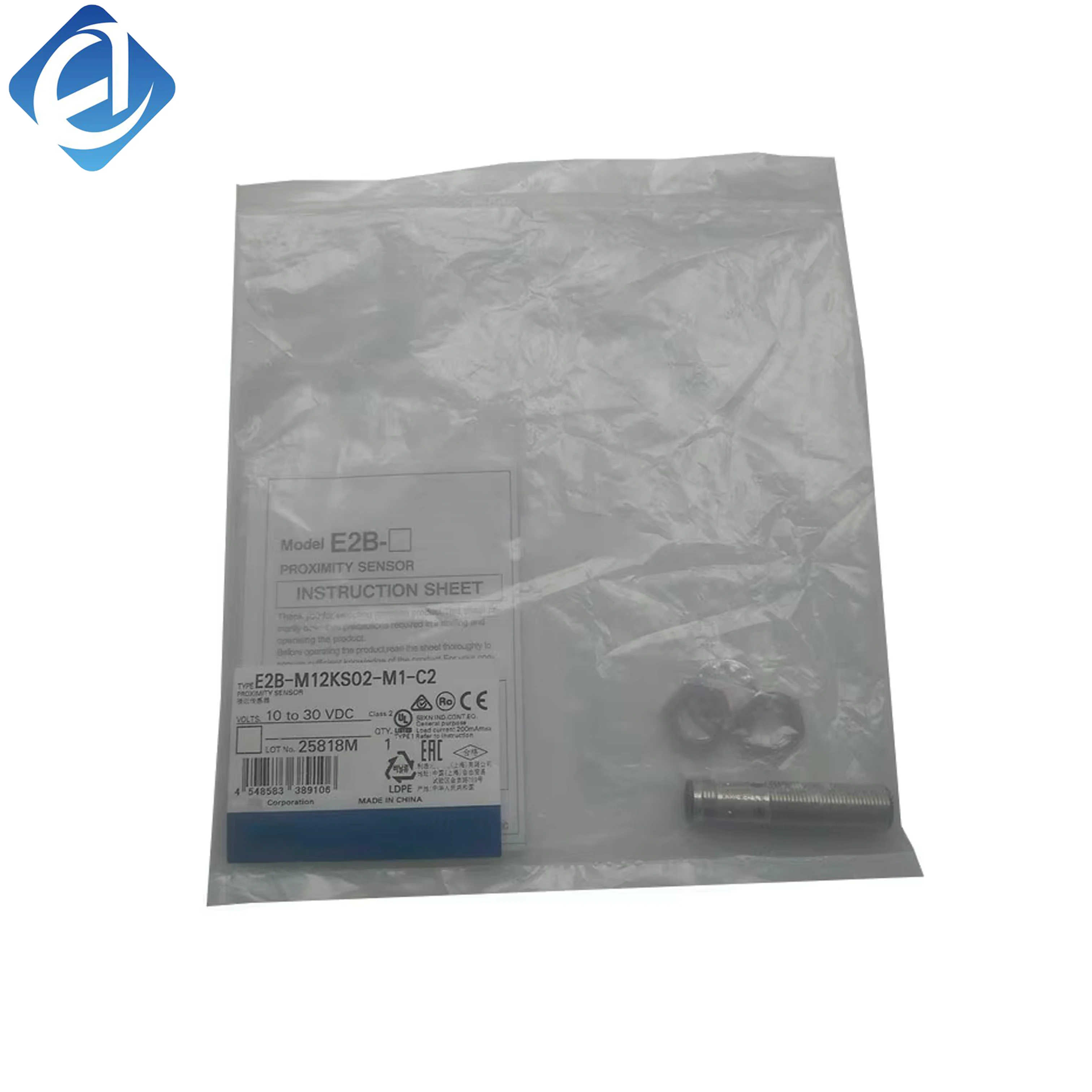 নতুন মূল E2B-M12KS02-M1-C2 ওম্রন E2B সিরিজ ইনডাক্টিভ প্রোক্সিমিটি সেন্সর, যা শিল্প স্বয়ংক্রিয়করণ সরঞ্জামে ধাতু সনাক্তকরণ, সীমা অবস্থান নির্ধারণ এবং কাজের টুকরো গণনায় ব্যবহৃত হয়।