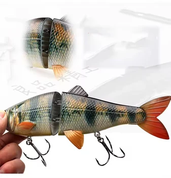 Cheery Gliding Bait Jointed Swimming Lure with Hook for Trolling Suit Jig Bait Fishing Kit for Perch and Bream in River – Metal Jig – view 4