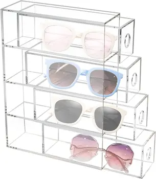 Customized glasses storage box Acrylic drawer storage box Cosmetics display rack Storage rack