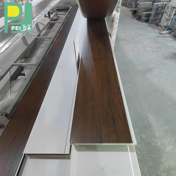 Durable 1m Wide Drywall Hollow Embossed Pvc Cladding Interior Wall Panels
