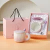 Hand-pinched starlight blue-cup lid spoon-yujian gift box