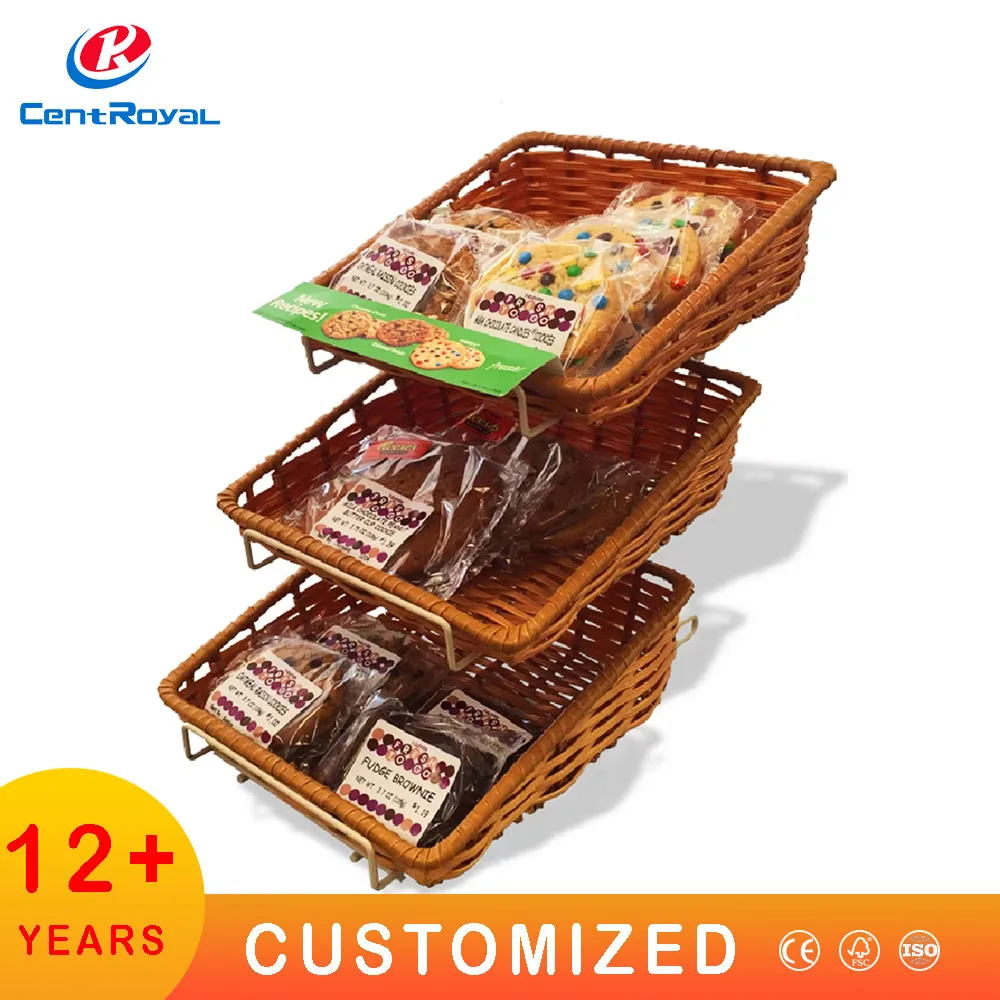Customized Wire Standee Supermarket Snack Display Rack Counter Chew Gum
