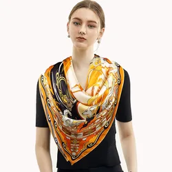 Шарф из 100% шелка с цифровой