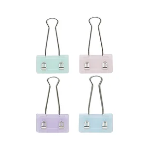 40mm Factory Direct Sales Colorful Long Tail Clip High Quality Plastic Binder Clip for School Office