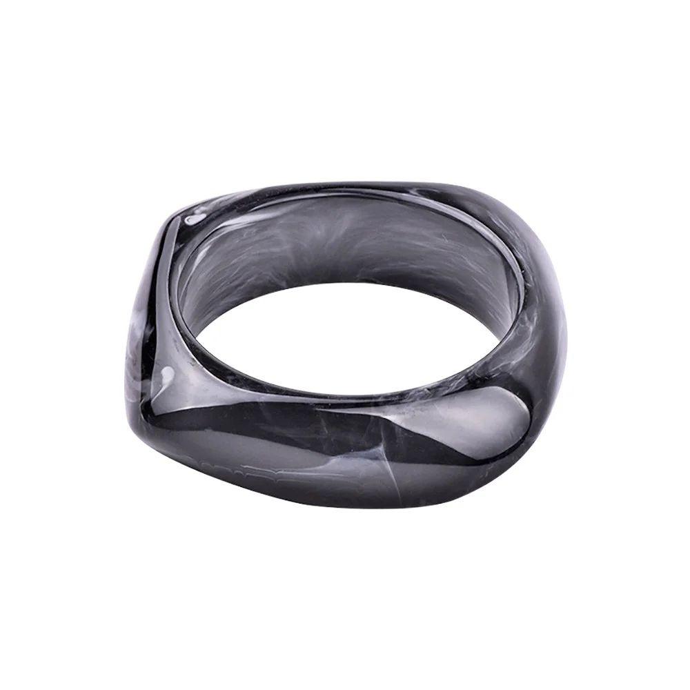 Lot De 3 Bracelets En Résine Acrylique Pour Femme – Design Géométrique, Léger Et Tendance