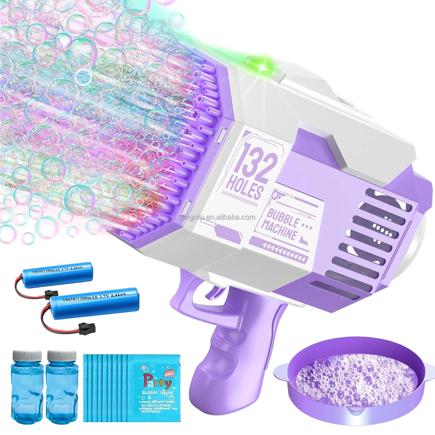 electric automatic Bubble machine gun for kids 132 holes bubble blower toy bubble gun